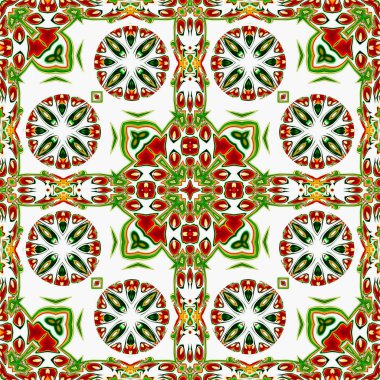 Renkli dijital sanat, oryantal model, geometrik doku, mistik motifi, arka plan, fantastik tasarım. 