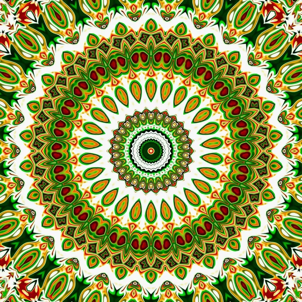 Bunte Digitale Kunst Orientalisches Muster Geometrische Textur Mystisches Motiv Abstrakter — Stockfoto
