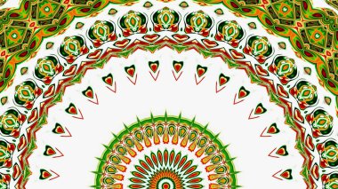 Renkli dijital sanat, oryantal model, geometrik doku, mistik motifi, arka plan, fantastik tasarım. 