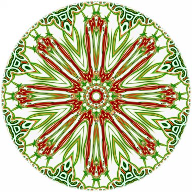 Renkli dijital sanat, oryantal model, geometrik doku, mistik motifi, arka plan, fantastik tasarım. 