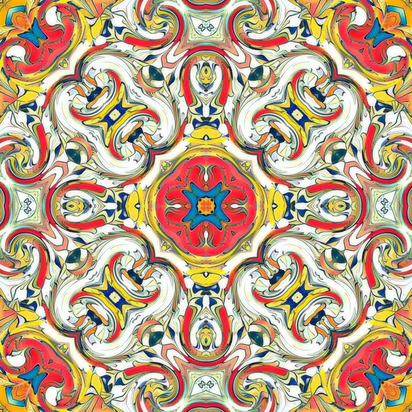 Renkli dijital sanat, oryantal model, geometrik doku, mistik motifi, arka plan, fantastik tasarım. 