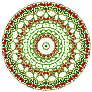 Renkli dijital sanat, oryantal model, geometrik doku, mistik motifi, arka plan, fantastik tasarım. 