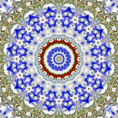 Renkli dijital sanat, oryantal model, geometrik doku, mistik motifi, arka plan, fantastik tasarım. 