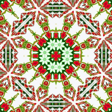 Renkli dijital sanat, oryantal model, geometrik doku, mistik motifi, arka plan, fantastik tasarım. 