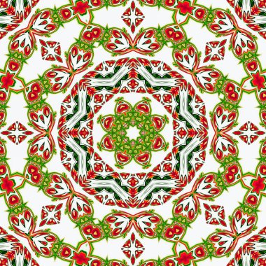 Renkli dijital sanat, oryantal model, geometrik doku, mistik motifi, arka plan, fantastik tasarım. 