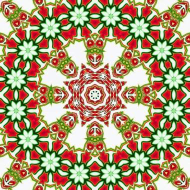 Renkli dijital sanat, oryantal model, geometrik doku, mistik motifi, arka plan, fantastik tasarım. 