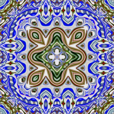 Renkli dijital sanat, oryantal model, geometrik doku, mistik motifi, arka plan, fantastik tasarım. 