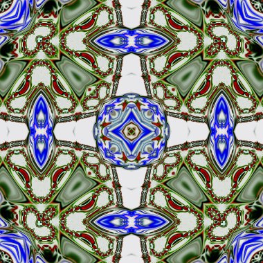 Renkli dijital sanat, oryantal model, geometrik doku, mistik motifi, arka plan, fantastik tasarım. 