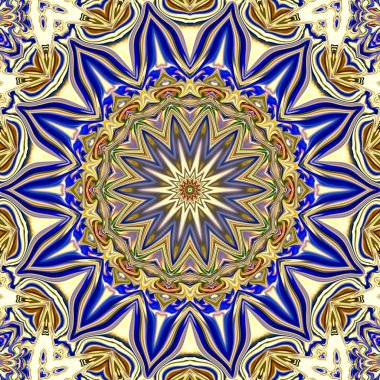 Renkli dijital sanat, oryantal model, geometrik doku, mistik motifi, arka plan, fantastik tasarım. 