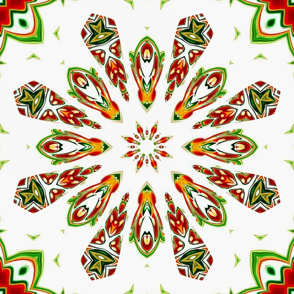 Renkli dijital sanat, oryantal model, geometrik doku, mistik motifi, arka plan, fantastik tasarım. 