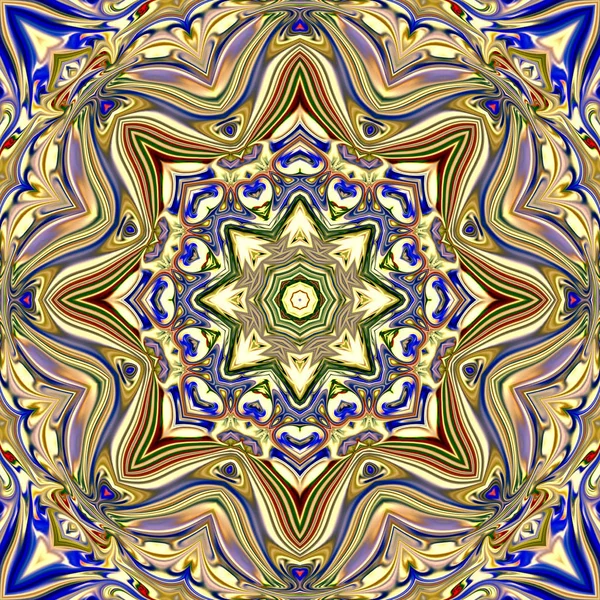 Renkli dijital sanat, oryantal model, geometrik doku, mistik motifi, arka plan, fantastik tasarım. 