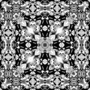 Renkli dijital sanat, oryantal model, geometrik doku, mistik motifi, arka plan, fantastik tasarım. 