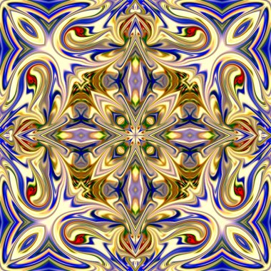 Renkli dijital sanat, oryantal model, geometrik doku, mistik motifi, arka plan, fantastik tasarım. 