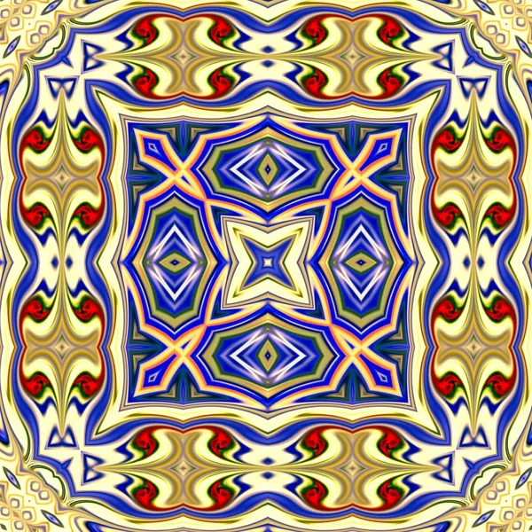 Renkli dijital sanat, oryantal model, geometrik doku, mistik motifi, arka plan, fantastik tasarım. 