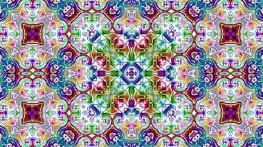 Renkli dijital sanat, oryantal model, geometrik doku, mistik motifi, arka plan, fantastik tasarım. vektör