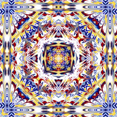 Renkli dijital sanat, oryantal model, geometrik doku, arka plan, 