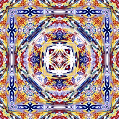 Renkli dijital sanat, oryantal model, geometrik doku, arka plan, 