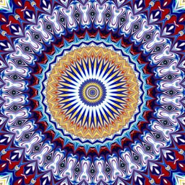 Renkli dijital sanat, oryantal model, geometrik doku, arka plan, 