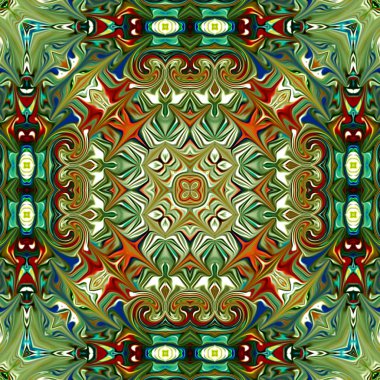 Renkli dijital sanat, oryantal model, geometrik doku, arka plan, 