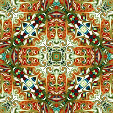 Renkli dijital sanat, oryantal model, geometrik doku, arka plan, 