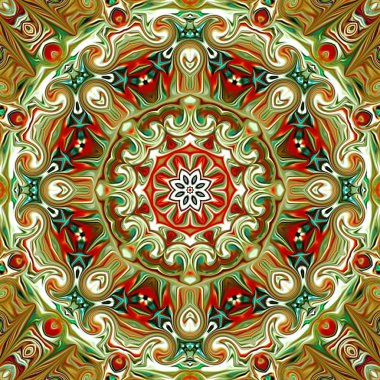 Renkli dijital sanat, oryantal model, geometrik doku, arka plan, 