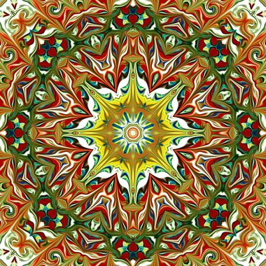 Renkli dijital sanat, oryantal model, geometrik doku, arka plan, 