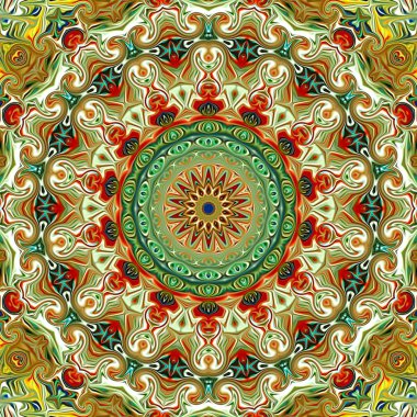 Renkli dijital sanat, oryantal model, geometrik doku, arka plan, 