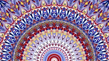 Renkli dijital sanat, oryantal model, geometrik doku, arka plan, 