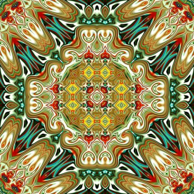 Renkli dijital sanat, oryantal model, geometrik doku, arka plan, 