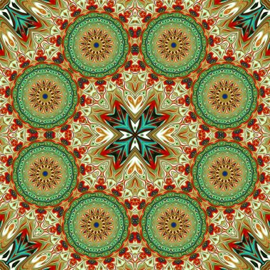 Renkli dijital sanat, oryantal model, geometrik doku, arka plan, 