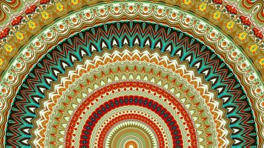 Renkli dijital sanat, oryantal model, geometrik doku, arka plan, 