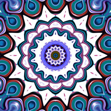 Renkli dijital sanat, oryantal model, geometrik doku, arka plan, 