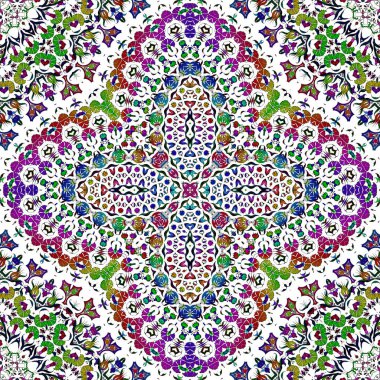 Renkli dijital sanat, oryantal model, geometrik doku, arka plan, 