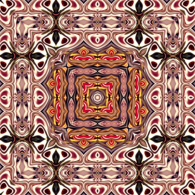 Renkli dijital sanat, oryantal model, geometrik doku, arka plan, 