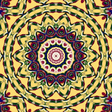 Renkli dijital sanat, oryantal model, geometrik doku, arka plan, 