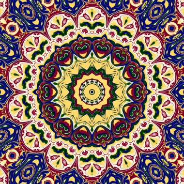 Renkli dijital sanat, oryantal model, geometrik doku, arka plan, 