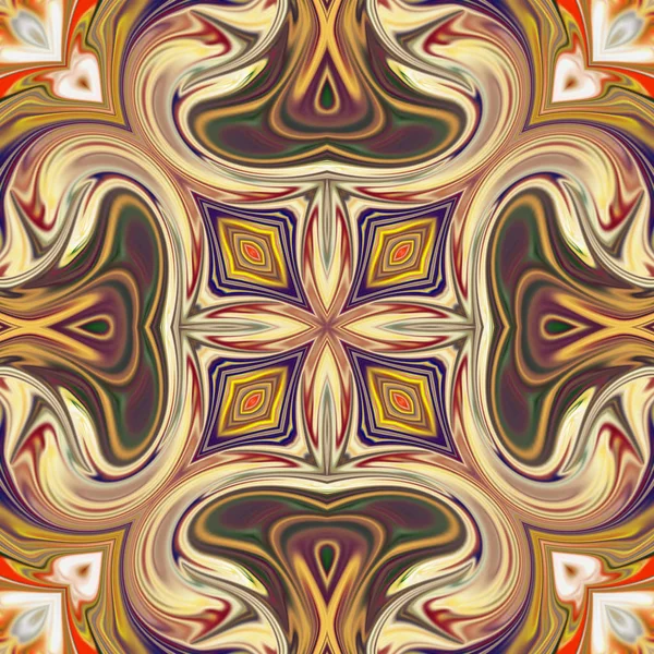 Kleurrijke Digitale Kunst Oosterse Patroon Geometrische Textuur Abstracte Achtergrond — Stockfoto
