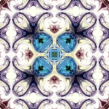 Renkli dijital sanat, oryantal model, geometrik doku, arka plan