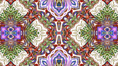 Renkli dijital sanat, oryantal model, geometrik doku, arka plan