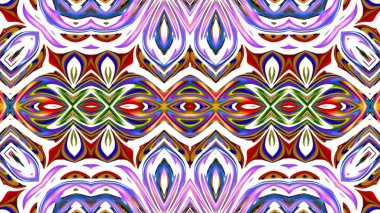 Renkli dijital sanat, oryantal model, geometrik doku, arka plan