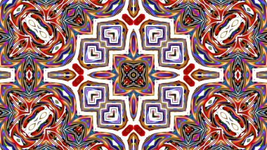 Renkli dijital sanat, oryantal model, geometrik doku, arka plan