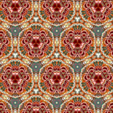 Renkli dijital sanat, oryantal model, geometrik doku, arka plan