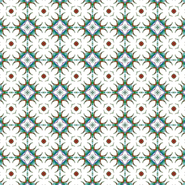 Arte Digital Colorida Padrão Oriental Textura Geométrica Fundo Abstrato — Fotografia de Stock