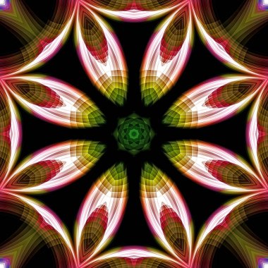 Renkli dijital sanat, oryantal model, geometrik doku, arka plan 