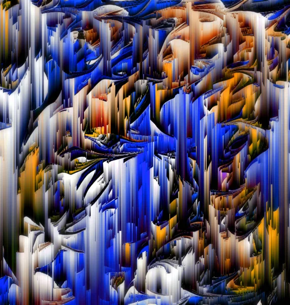 Arte Digital Colorido Patrón Oriental Textura Geométrica Fondo Abstracto — Foto de Stock
