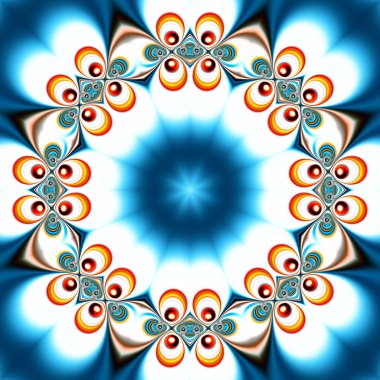 Renkli dijital sanat, oryantal model, geometrik doku, arka plan 