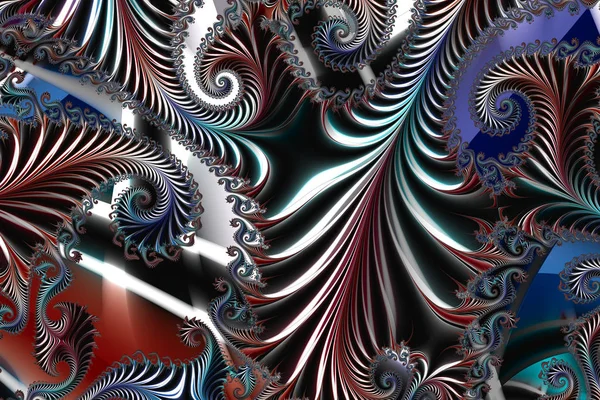 Digitale Kunst Oosterse Patroon Fractal Design Geometrische Textuur Abstracte Achtergrond — Stockfoto