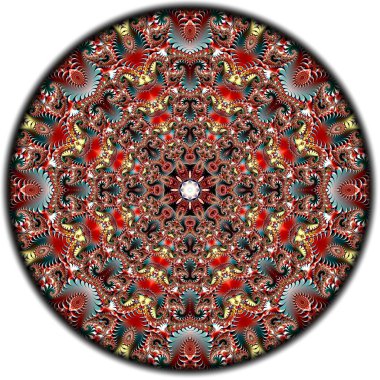 Dijital sanat, fraktal tasarım, geometrik doku, arka plan 