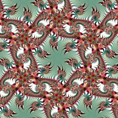 Dijital sanat, fraktal tasarım, geometrik doku, arka plan 