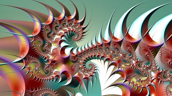 デジタル アート フラクタル デザイン 幾何学的なテクスチャー 抽象的な背景 — ストック写真